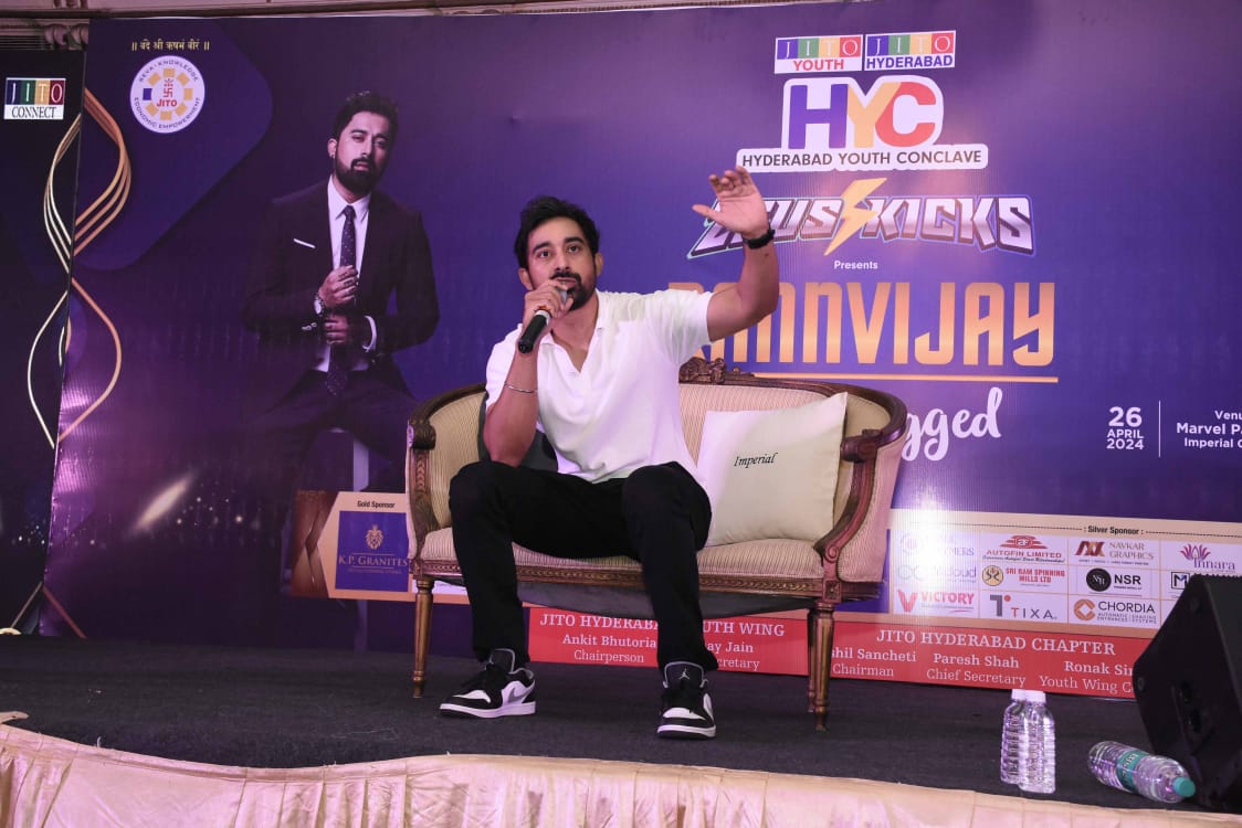 Rannvijay at the Hyderabad Youth Conclave 2024