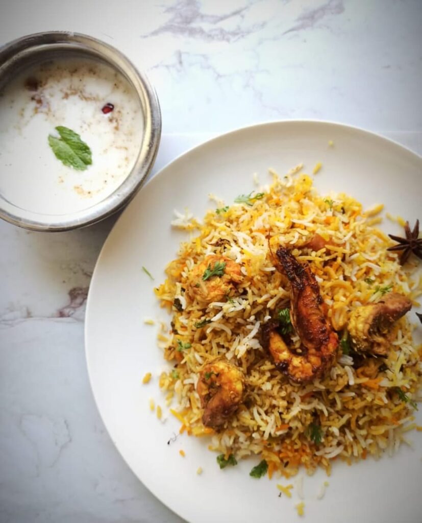 Hyderabadi Prawn Biryani