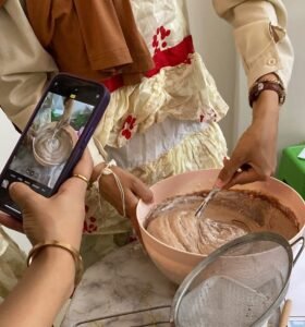 Baking with mom