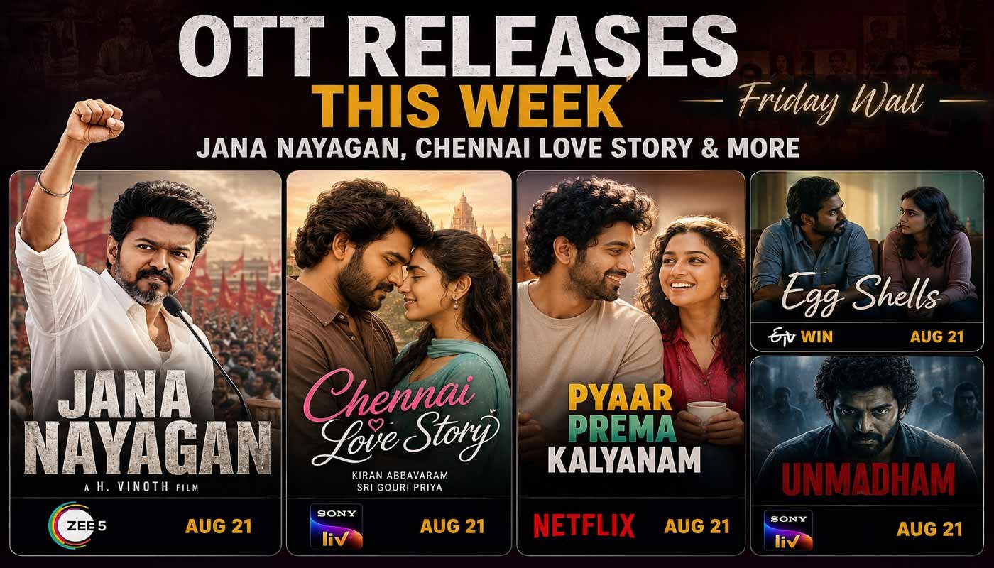 OTT Releases This Week: Jana Nayagan, Chennai Love Story, Pyaar Prema Kalyanam and More to Watch