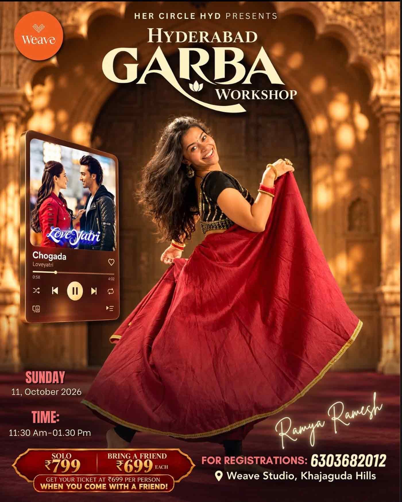 Hyderabad dandiya workshops 2026
