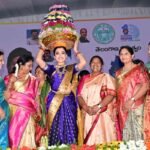 Grand Saddula Bathukamma Celebrations at Hussain Sagar in Hyderabad